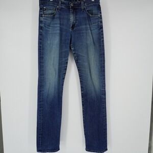 AG Adriano Goldschmied Jeans Mens 32x34 Blue Denim The Everett Slim Straight